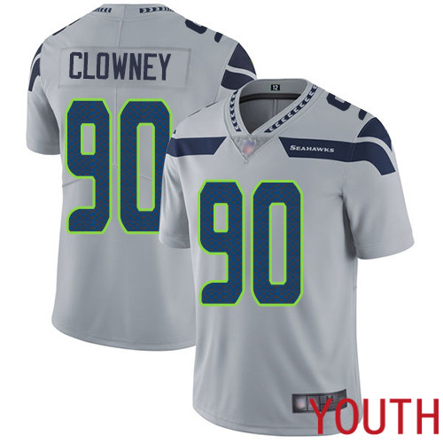 Seattle Seahawks Limited Grey Youth Jadeveon Clowney Alternate Jersey NFL Football #90 Vapor Untouchable->women nfl jersey->Women Jersey